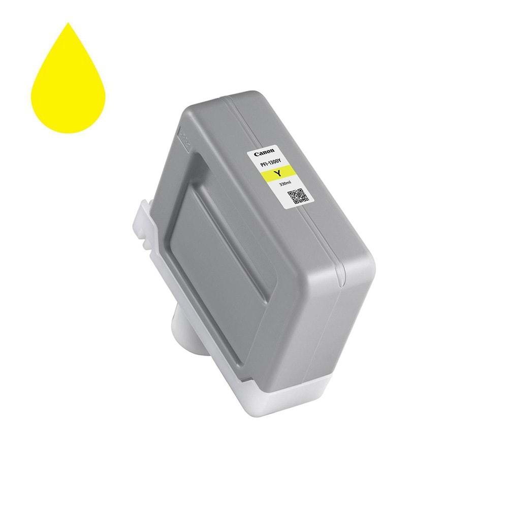 Canon PFI-1300 Y (Yellow) Sarı Plotter Orijinal Mürekkep Kartuş 330 ml. (0814C001)