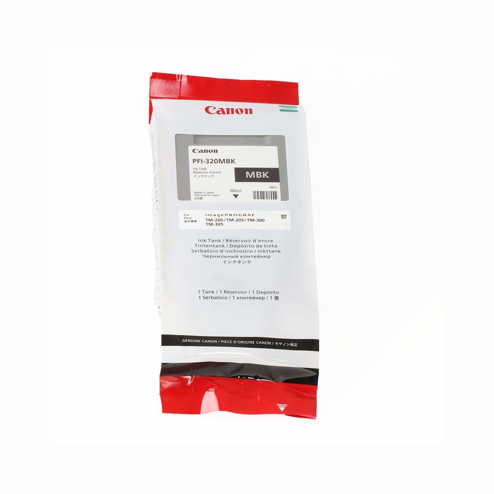 Canon PFI-320 MBK Mat Siyah Plotter Orijinal Mürekkep Kartuş 300 ml. (2889C001)