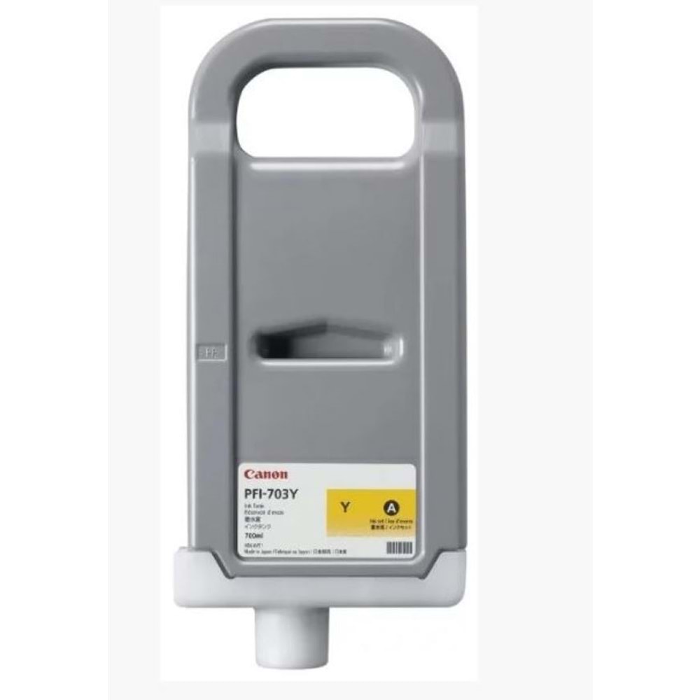 Canon PFI-703 Y (Yellow) Sarı Plotter Orijinal Mürekkep Kartuş 700 ml. (2966B001)