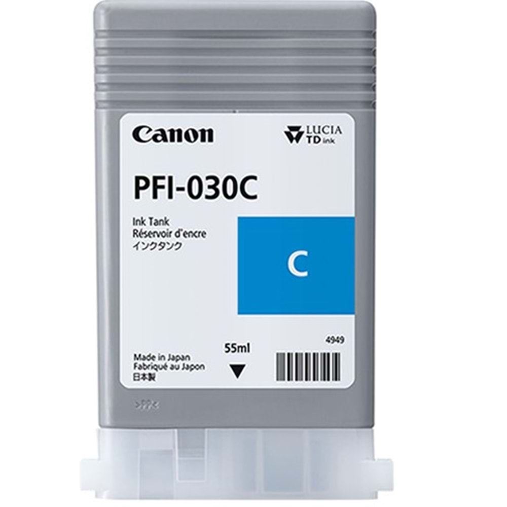 Canon PFI-030 C (Cyan) Mavi Orijinal Mürekkep Kartuş 55 ml. (3490C001)