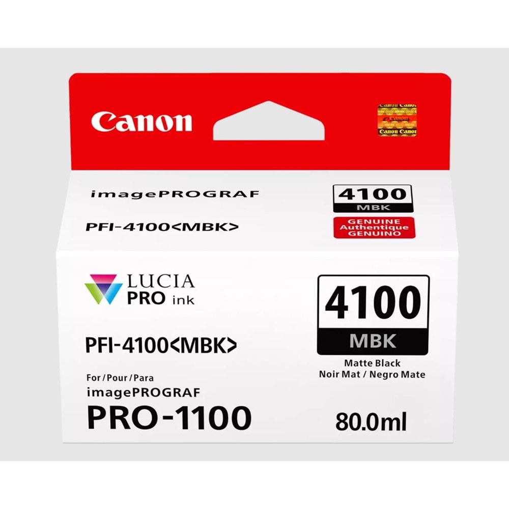 Canon PFI-4100 Mat Siyah (MBK) 80 ml. Mürekkep Kartuş (6776C002)