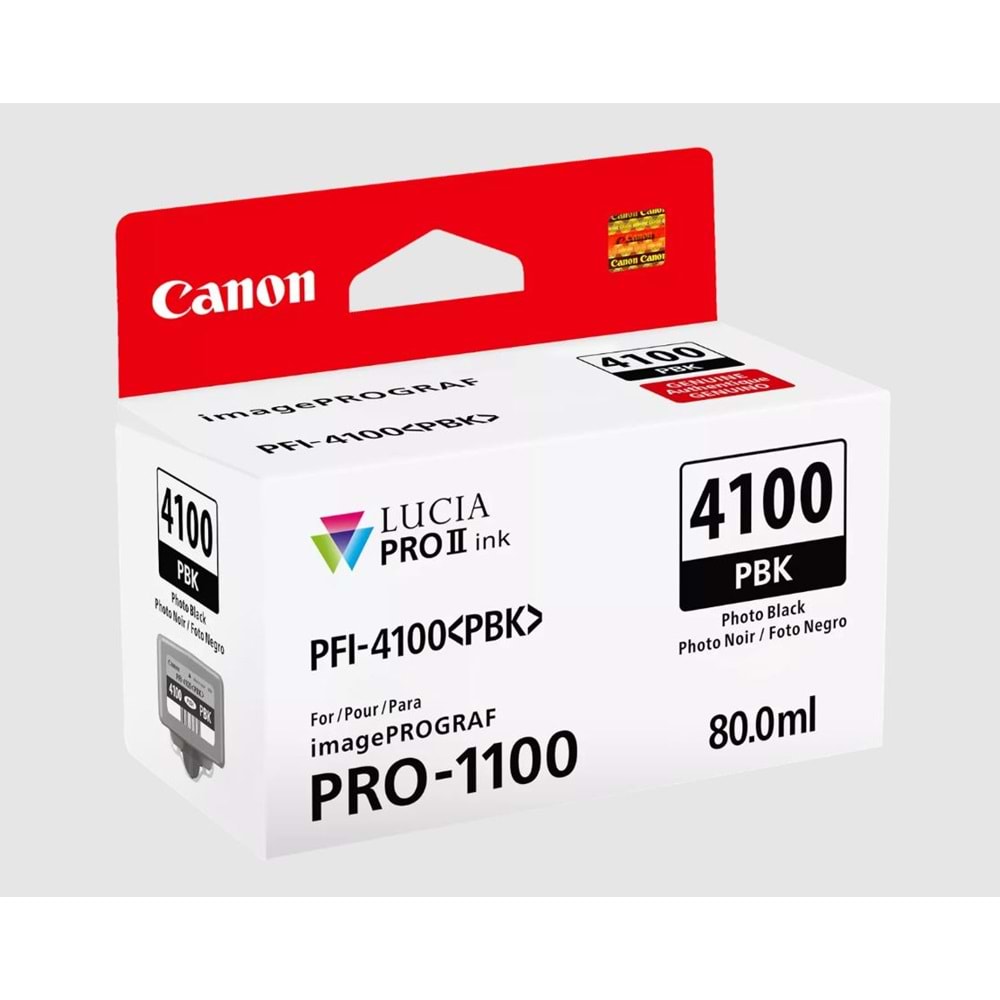 Canon PFI-4100 Fotoğraf Siyah (PBK) 80 ml. Mürekkep Kartuş (6777C002)