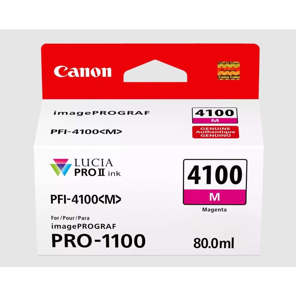 Canon PFI-4100 Macenta (M) 80 ml. Mürekkep Kartuş (6779C002)