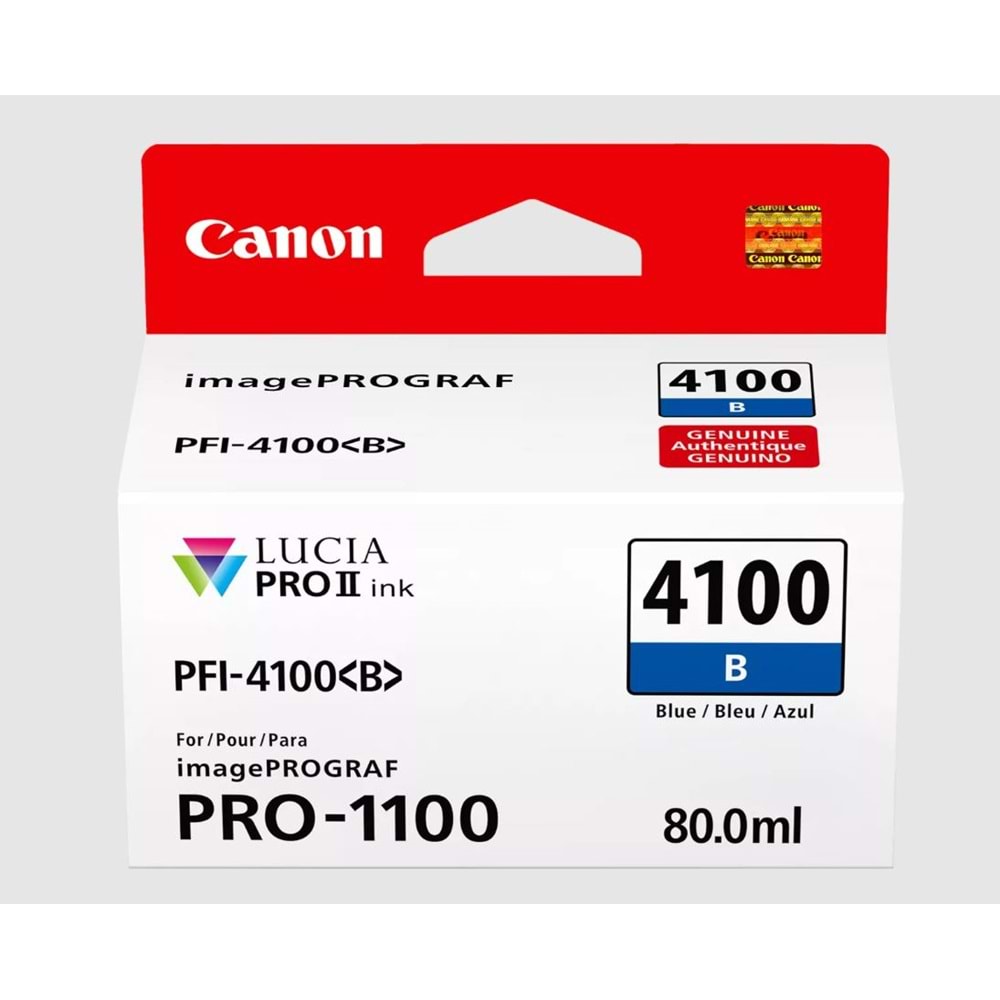 Canon PFI-4100 Mavi (B) 80 ml. Mürekkep Kartuş (6786C002)