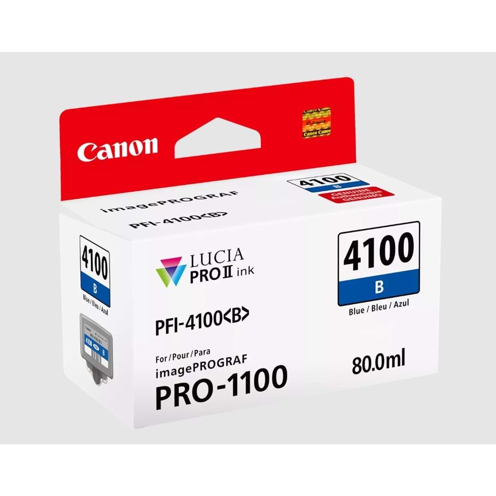 Canon PFI-4100 Mavi (B) 80 ml. Mürekkep Kartuş (6786C002)
