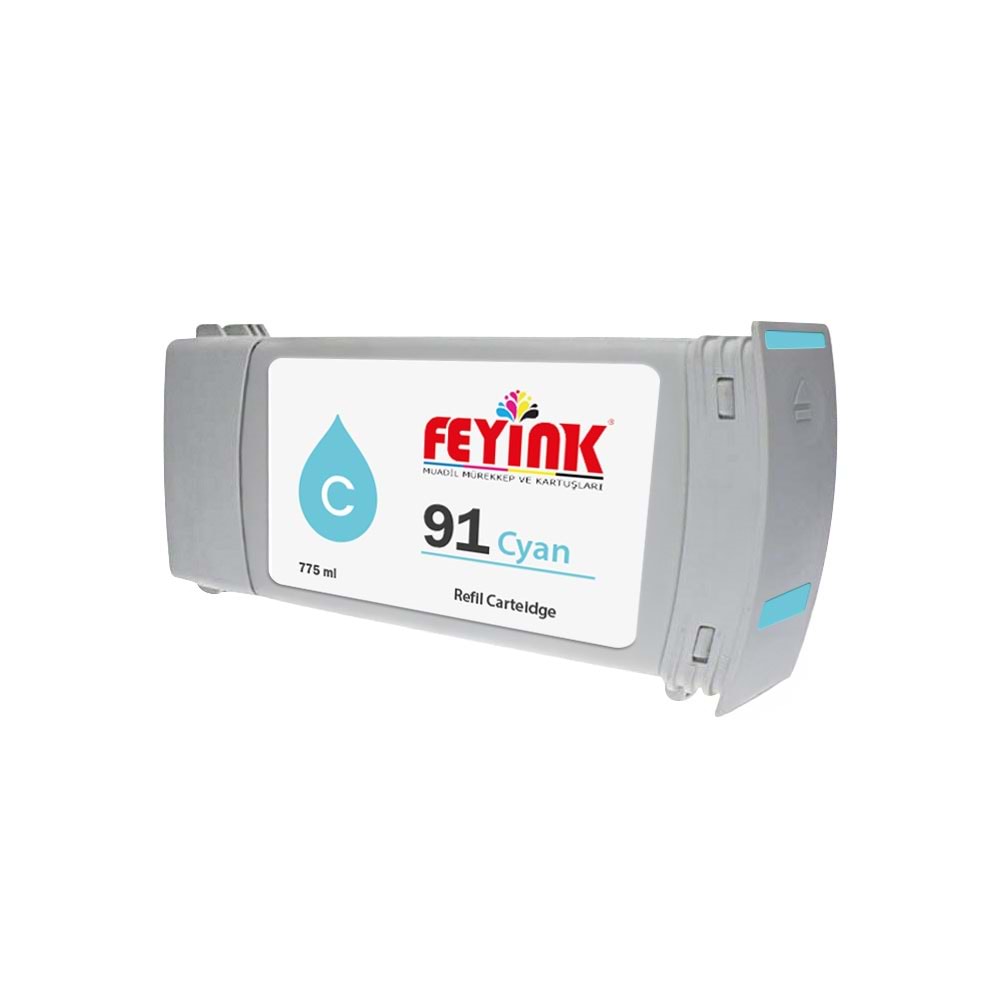 Feyink® Hp 91 Cyan (C) Feyink Muadil Kartuş 775ml Designjet