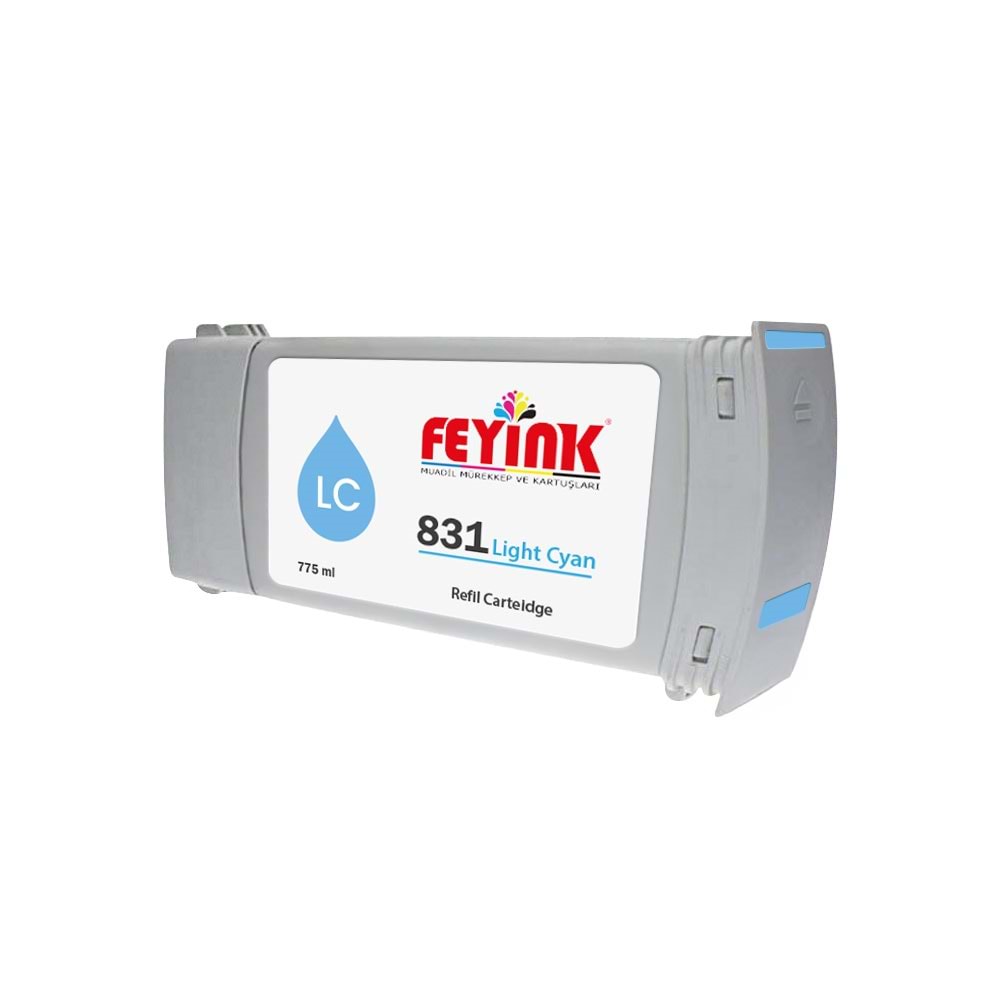 Feyink® Hp Latex 831C Light Cyan (LC) Orijinal Mürekkep Dolumlu Feyink Kartuş 775ml