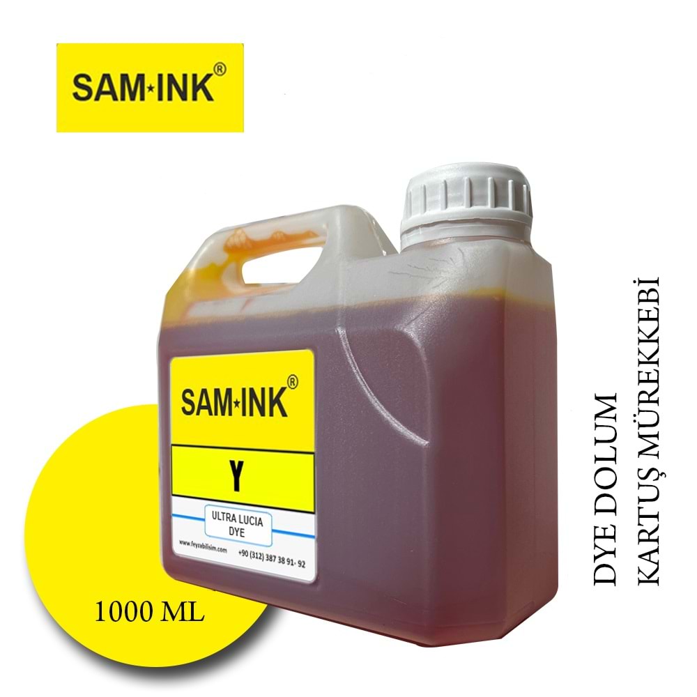 Feyink® Samink Canon TM-TX Serisi Plotter DYE Kartuş Dolum Mürekkebi PFI-310-710 Y (Yellow) 1000ml