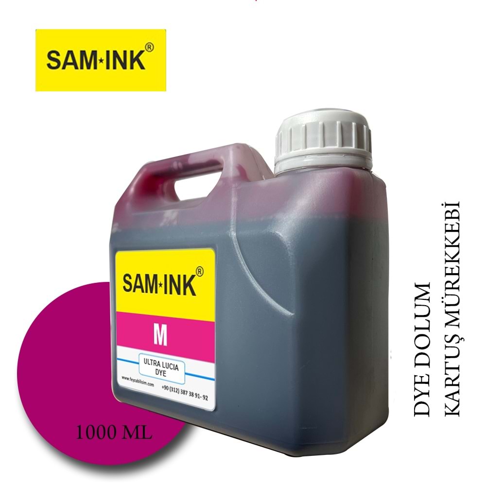 Feyink® Samink Canon TM-TX Serisi Plotter DYE Kartuş Dolum Mürekkebi PFI-310-710 M (Magenta) 1000ml