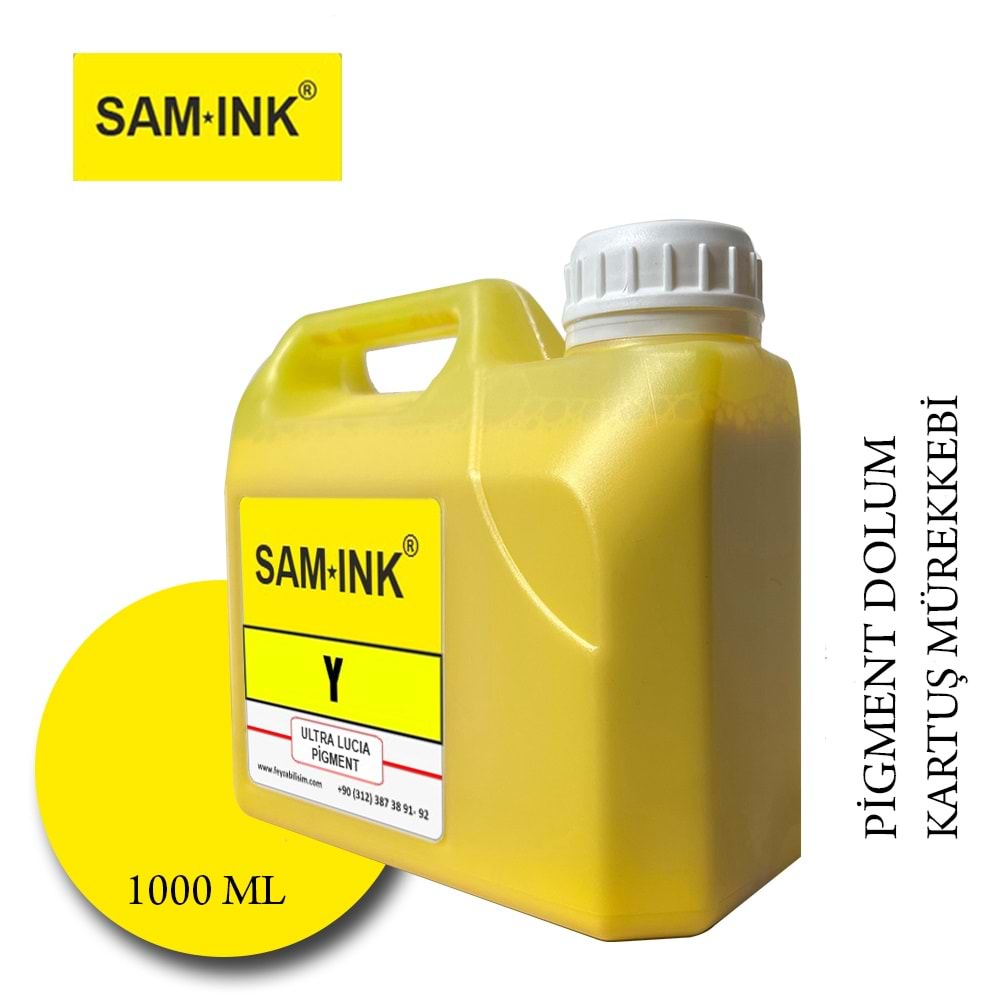 Feyink® Samink Canon Lucia TM-TX Serisi Plotter Pigment Kartuş Dolum Mürekkebi Y (Yellow) 1000ml