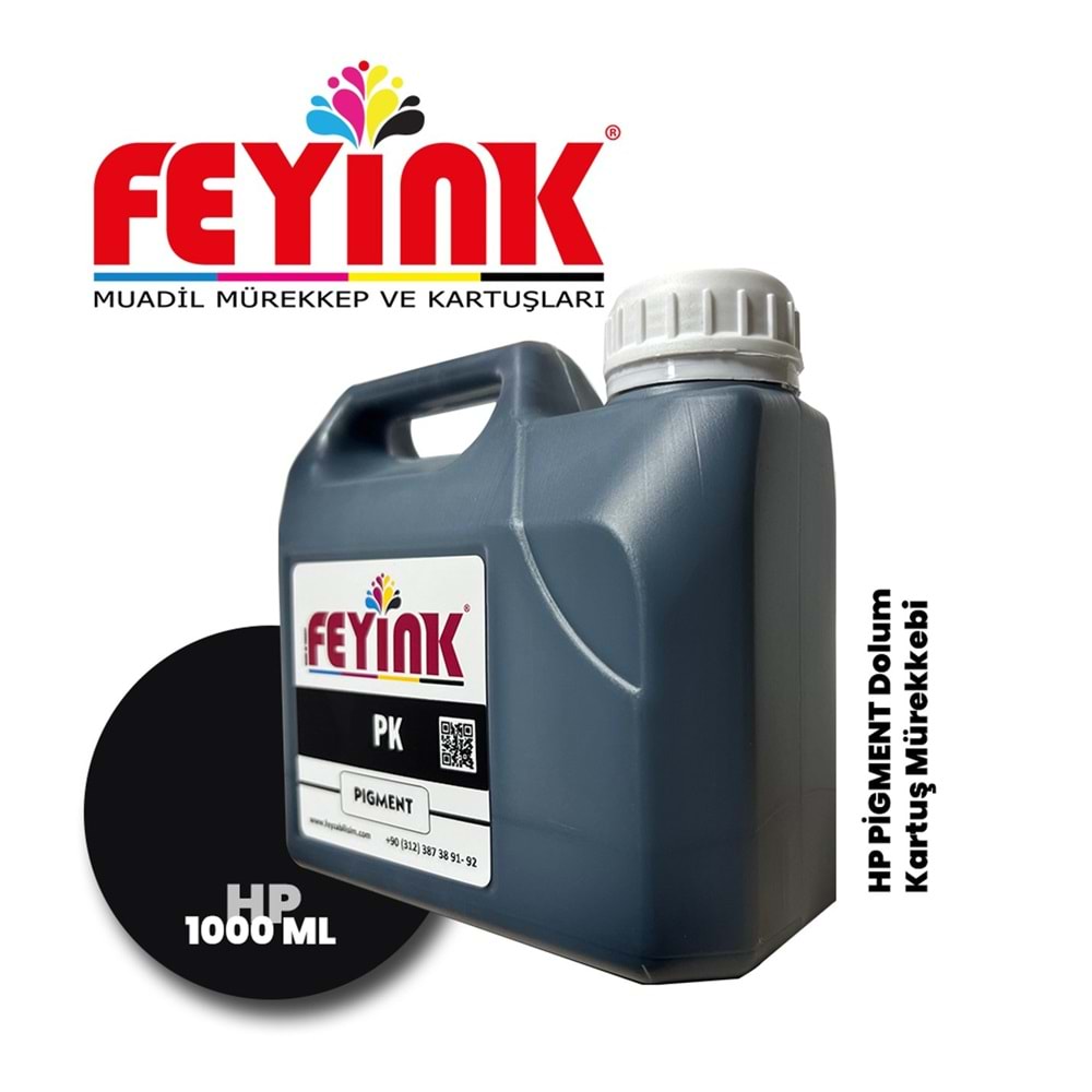 Feyink® Hp Z Serisi Plotter Pigment Kartuş Dolum Mürekkebi PK (Photo Black)-1000ml-
