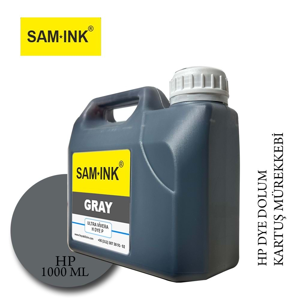 Feyink® Samink Hp Vivera Plotter DYE Kartuş Dolum Mürekkebi T610/T770/T790/T795/T920/T2300/G Gray