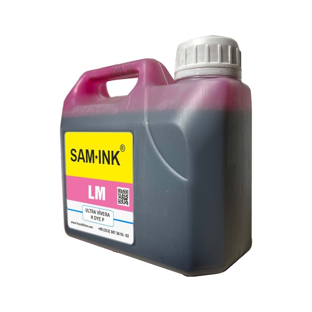 Feyink® Samink Hp Vivera T Plotter DYE Kartuş Dolum Mürekkebi LM Light Magenta 1000ml