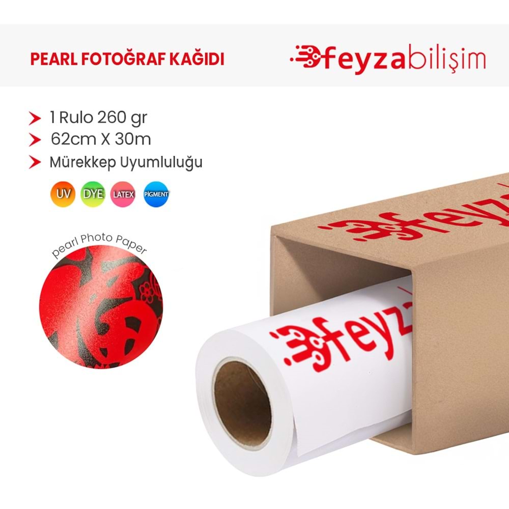PlotterSarf® Microporous (Pearl) RC Fotoğraf Kağıdı Waterprof 260gr 62cm x30mt (1 Rulo)