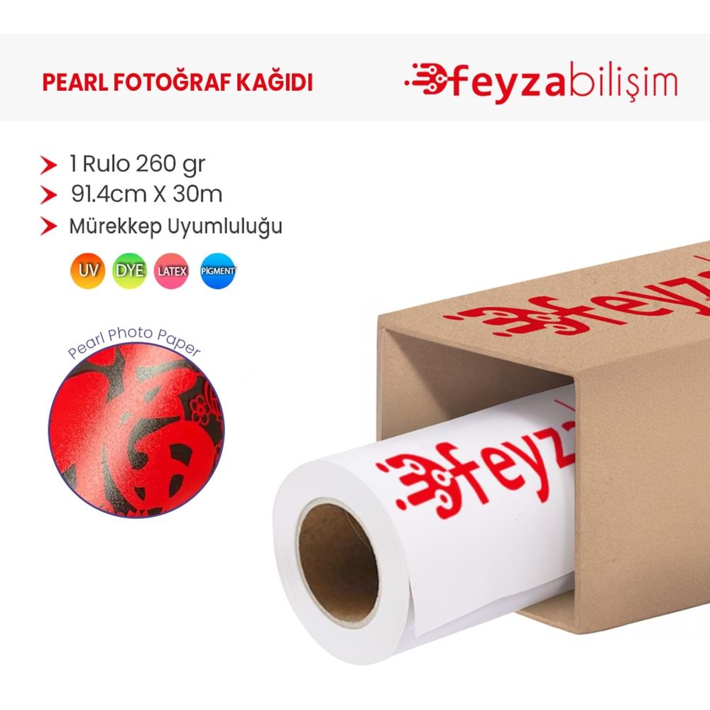 PlotterSarf® Microporous (Pearl) RC Fotoğraf Kağıdı Waterprof 260gr 91.4cm x30mt (1 Rulo)