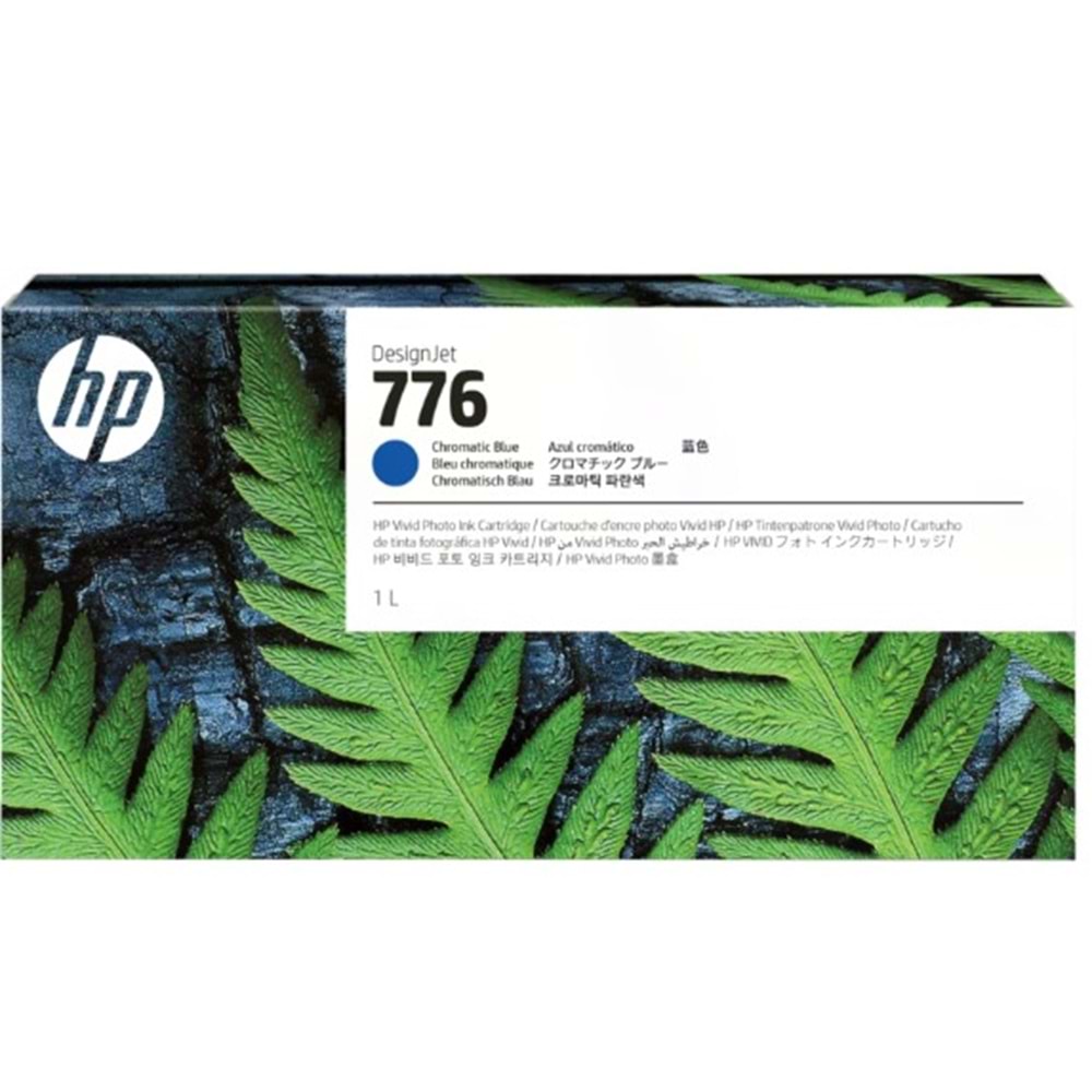 HP 776 Cromatic Blue 1 litre Kromatik Mavi Orijinal Mürekkep Kartuşu (1XB04A)