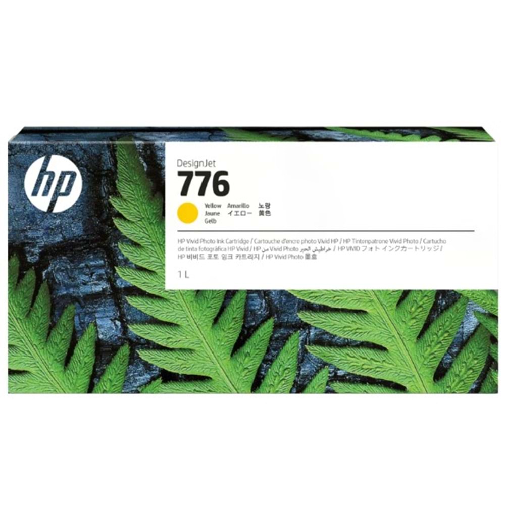 HP 776 Yellow 1 litre Sarı Orijinal Mürekkep Kartuşu (1XB08A)
