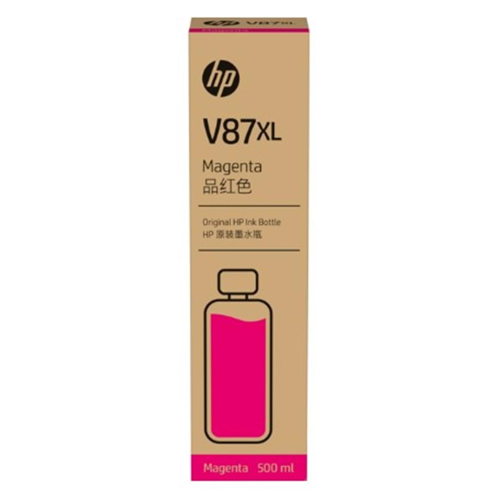 HP V87XL Magenta 500 ml. Macenta Şişeli Orijinal Mürekkep Kartuşu (7FN97A)