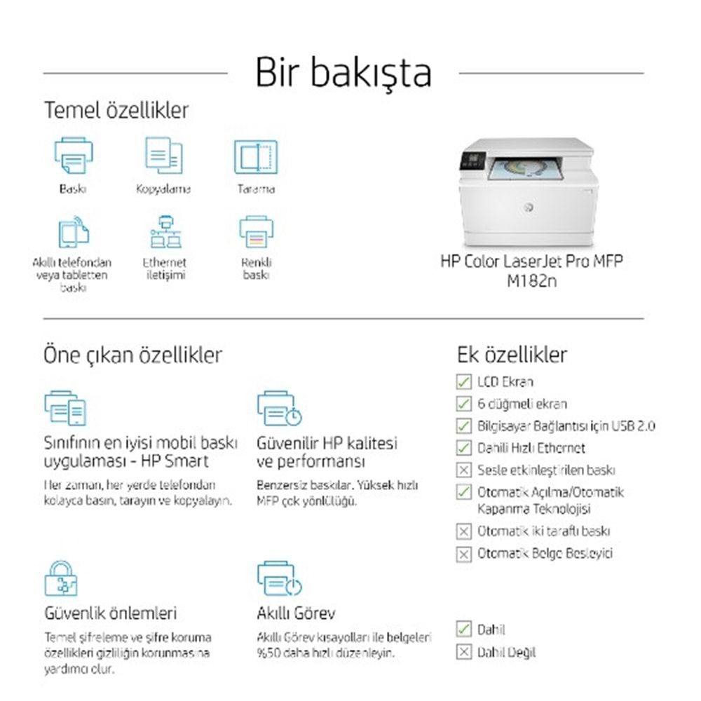 HP Color LaserJet Pro MFP M182n Yazıcı