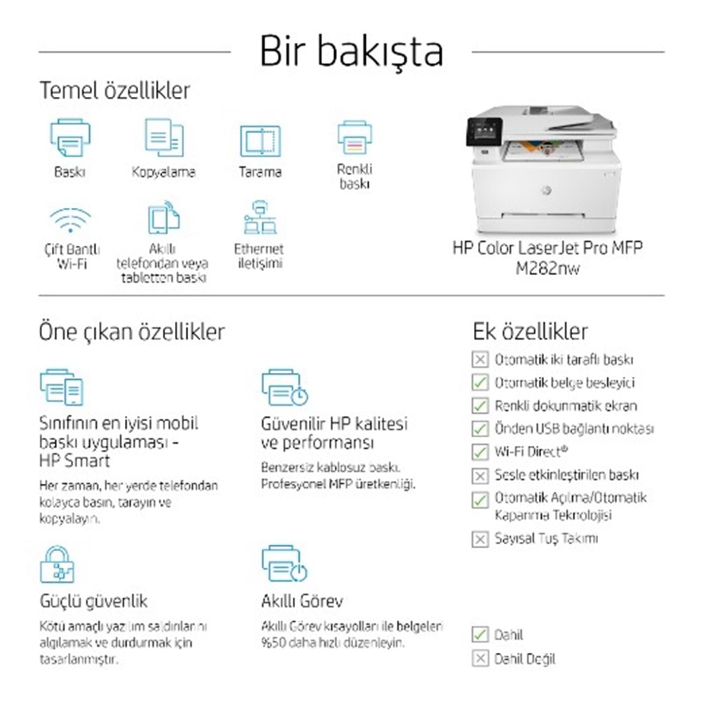 HP Color LaserJet Pro MFP M282nw Yazıcı