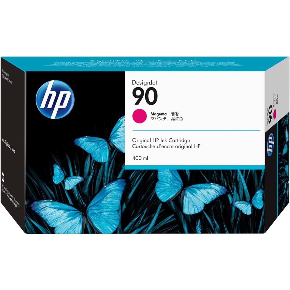 HP 90 Magenta 400 ml. Macenta Orijinal Plotter Designjet Mürekkep Kartuşu (C5063A)