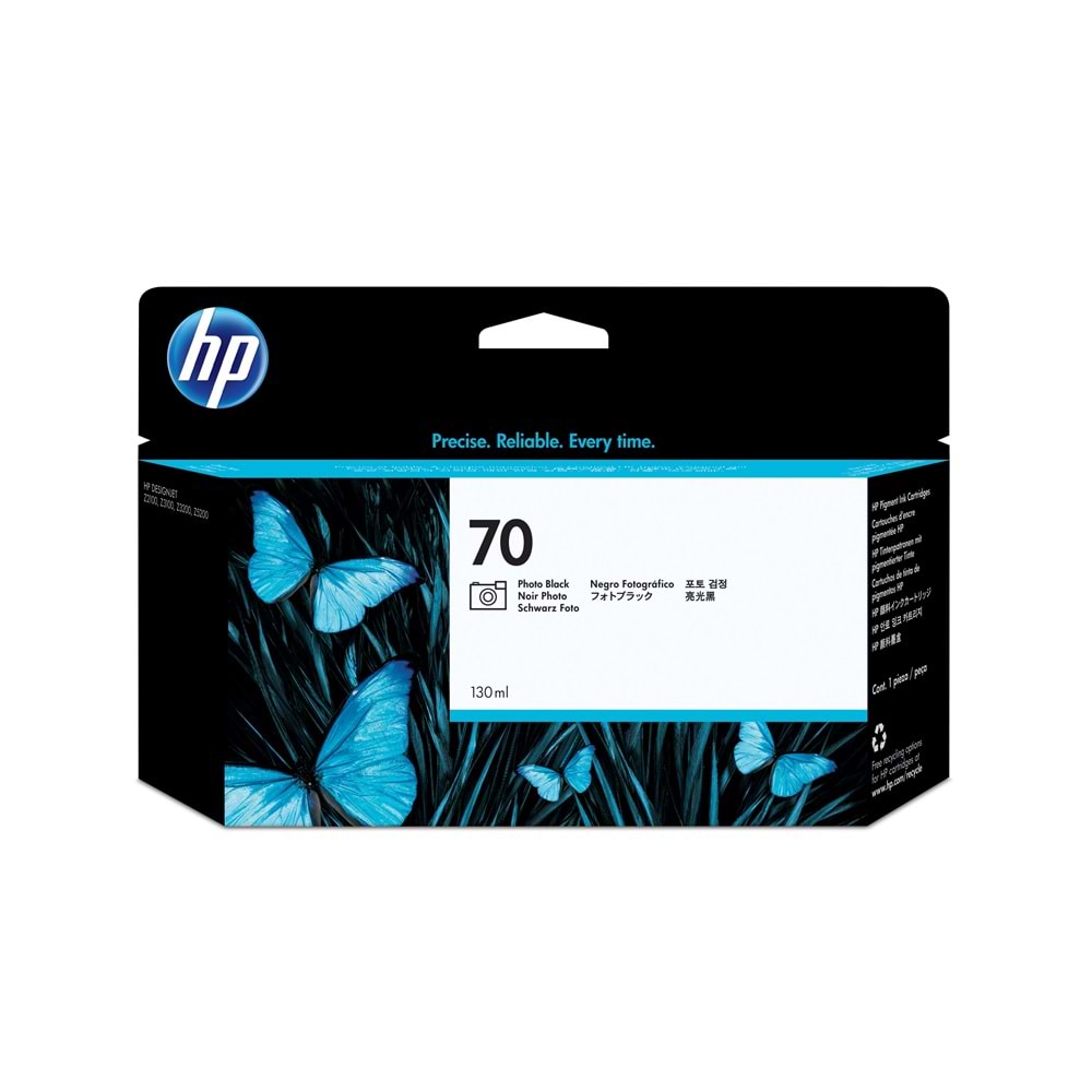 HP 70 Photo Black 130 ml. Fotoğraf Siyahı Orijinal Plotter Designjet Mürekkep Kartuşu (C9449A)