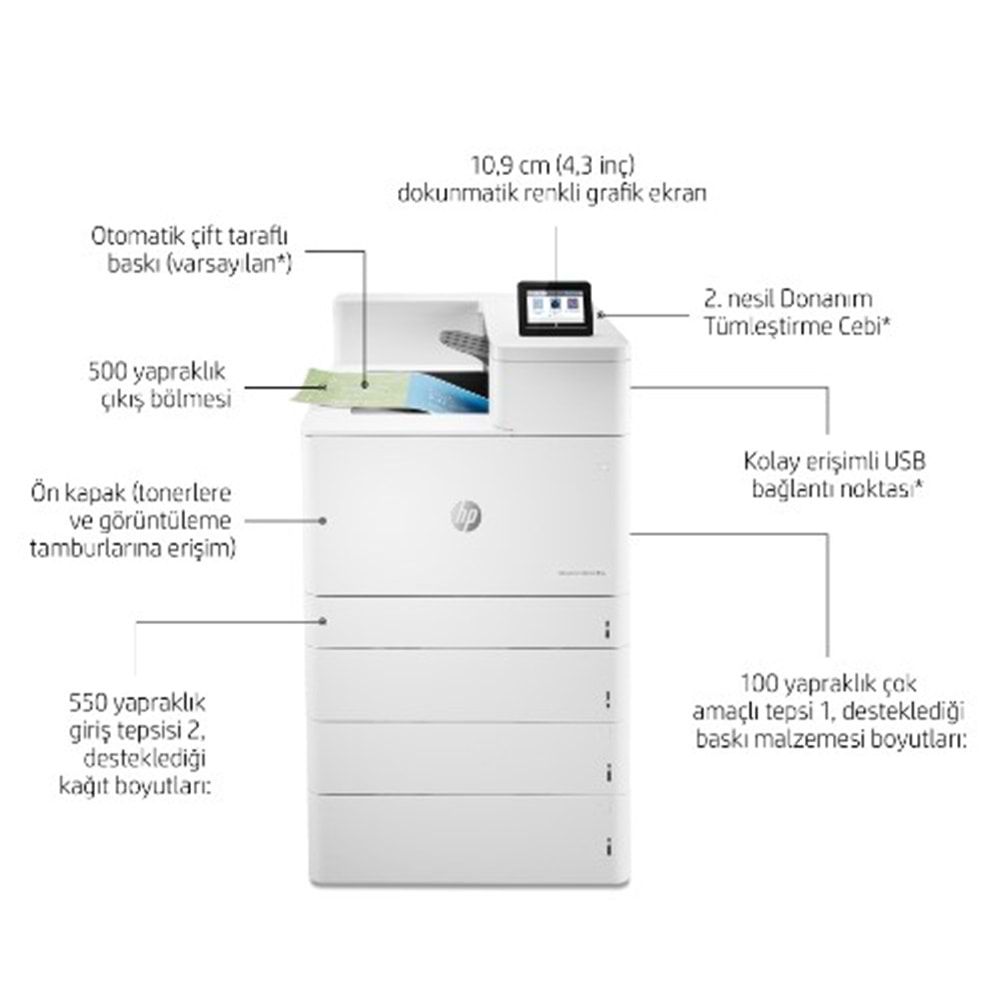 HP Color LaserJet Enterprise M856dn Yazıcı