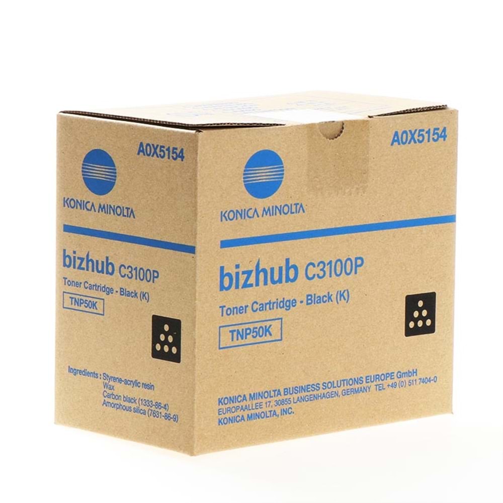 Konica Minolta TNP-50 Orijinal Siyah Toner | Bizhub C3100 (A0X5154)
