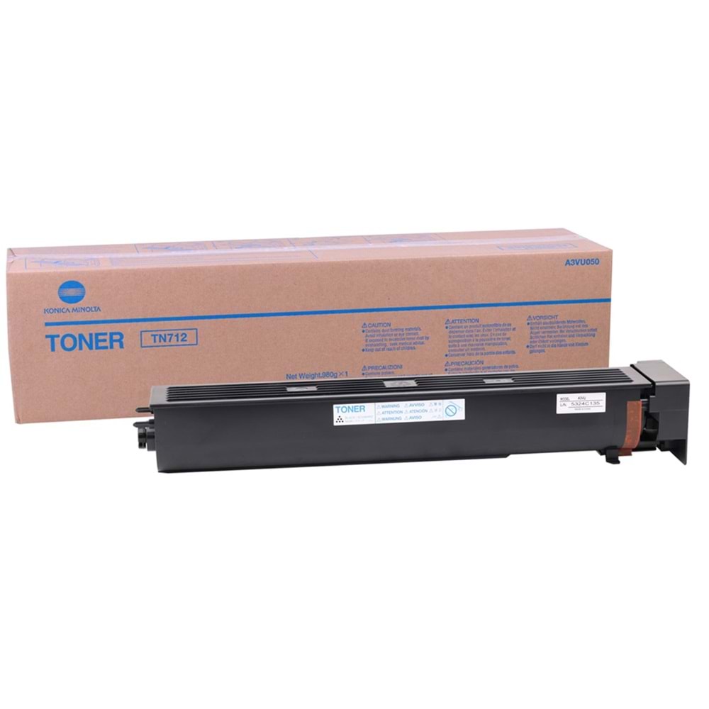 Konica Minolta TN-712 Orijinal Siyah Toner | Bizhub 654, 654e, 754, 754e