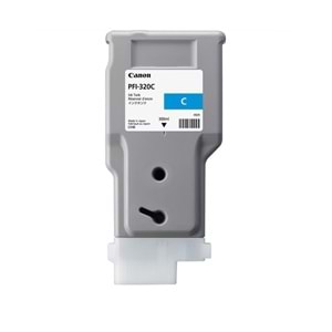 Canon PFI-320 C (Cyan) Mavi Plotter Orijinal Mürekkep Kartuş 300 ml. (2891C001)