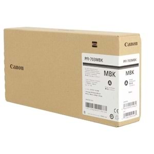 Canon PFI-703 MBK (Matt Black) Mat Siyah Plotter Orijinal Mürekkep Kartuş 700 ml. (2962B001)