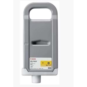 Canon PFI-703 Y (Yellow) Sarı Plotter Orijinal Mürekkep Kartuş 700 ml. (2966B001)