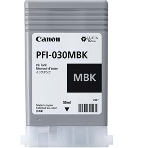 Canon PFI-030 MBK (Matt Black) Mat Siyah Orijinal Mürekkep Kartuş 55 ml.(3488C001)