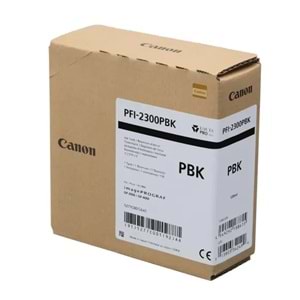 Canon PFI-2300 PBK (Photo Black) Fotoğraf Siyah Orijinal Mürekkep Kartuş 330 ml. (5277C001)