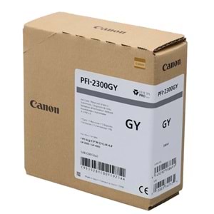 Canon PFI-2300 GY (Gray) Gri Orijinal Mürekkep Kartuş 330 ml. (5281C001)