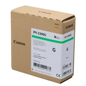 Canon PFI-2300 G (Green) Yeşil Orijinal Mürekkep Kartuş 330 ml. (5284C001)