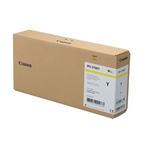 Canon PFI-2700 Y (Yellow) Sarı Orijinal Mürekkep Kartuş 700 ml. (5291C001)