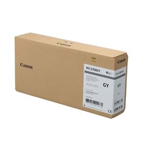 Canon PFI-2700 GY (Gray) Gri Orijinal Mürekkep Kartuş 700 ml. (5292C001)