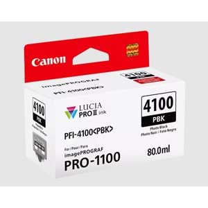 Canon PFI-4100 Fotoğraf Siyah (PBK) 80 ml. Mürekkep Kartuş (6777C002)