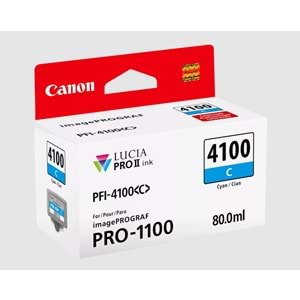 Canon PFI-4100 Cyan (C) 80 ml. Mürekkep Kartuş (6778C002)