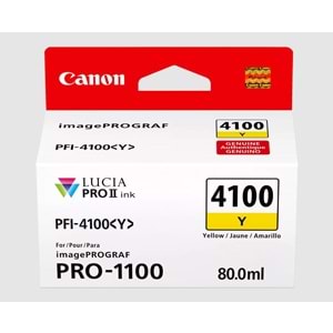 Canon PFI-4100 Sarı (Y) 80 ml. Mürekkep Kartuş (6780C002)