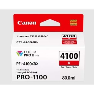 Canon PFI-4100 Kırmızı (R) 80 ml. Mürekkep Kartuş (6785C002)