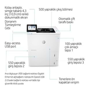 HP LaserJet Enterprise M612dn Yazıcı