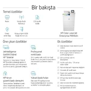 HP Color LaserJet Enterprise M856dn Yazıcı