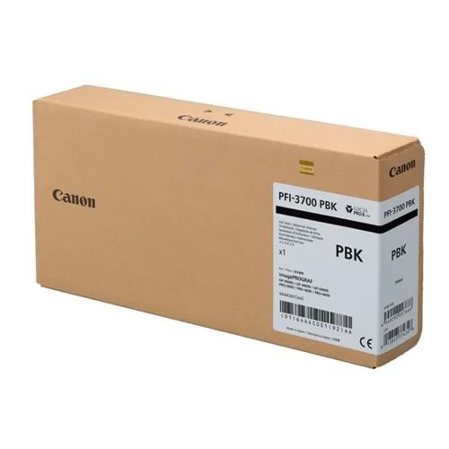 Canon PFI-3700 PBK (Photo Black) Fotoğraf Siyah Orijinal Mürekkep Kartuş 700 ml. (6444C001)