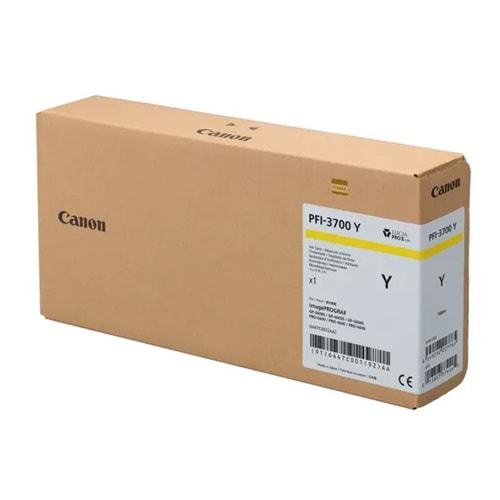 Canon PFI-3700 Y (Yellow) Sarı Orijinal Mürekkep Kartuş 700 ml. (6447C001)