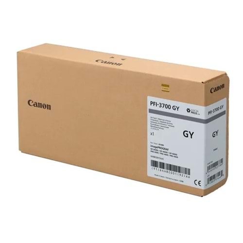 Canon PFI-3700 GY (Gray) Gri Orijinal Mürekkep Kartuş 700 ml. (6448C001)