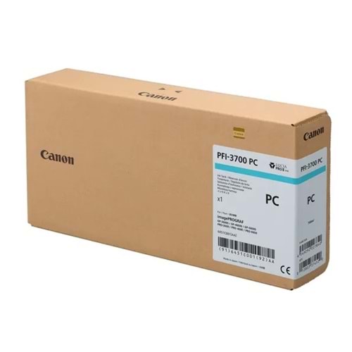 Canon PFI-3700 PC (Photo Cyan) Fotoğraf Cyan Orijinal Mürekkep Kartuş 700 ml. (6451C001)