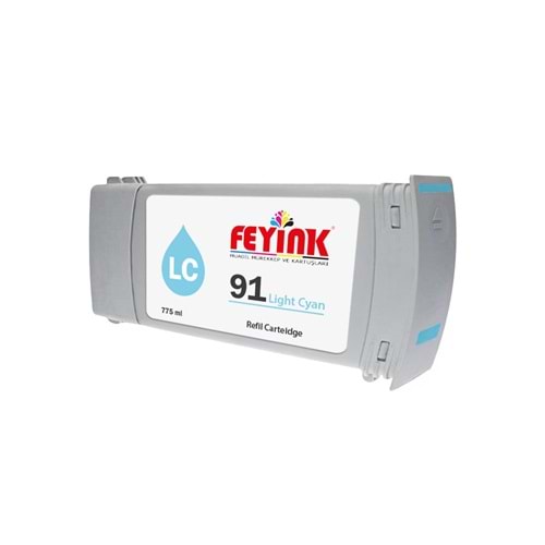 Feyink® Hp 91 Light Cyan (LC) Feyink Muadil Kartuş 775ml Designjet