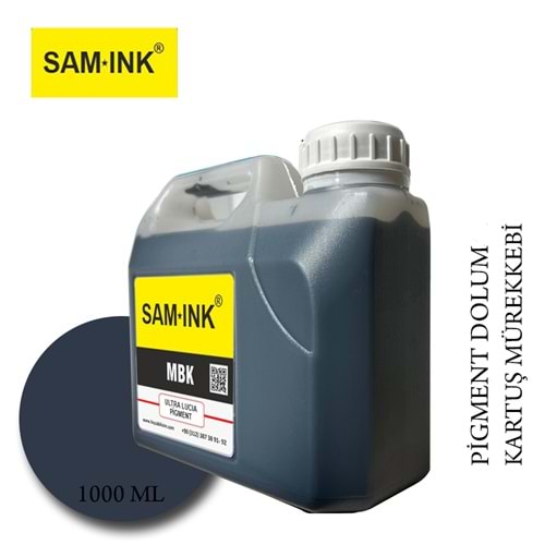 Feyink® Samink Canon Lucia Pro Serisi Plotter Pigment Kartuş Dolum Mürekkebi MBK (Matt Black)1000ml
